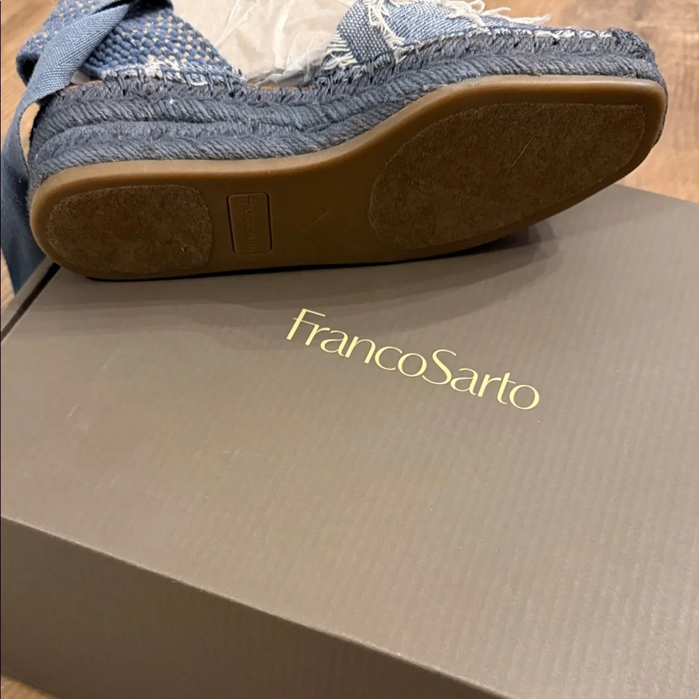 🆕 Franco Sarto Britney Denim Blue Espadrilles